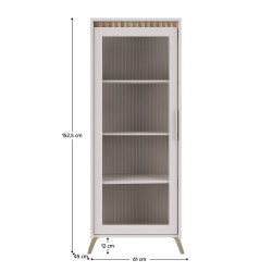 Vitrina Tempo Kondela Longy REG1W (Cashmere/Sonoma Oak) Thumb