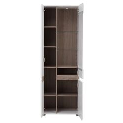 Витрина Tempo Kondela Lynatet Typ 01 Right (White High Gloss/Dark Sonoma Oak) Thumb