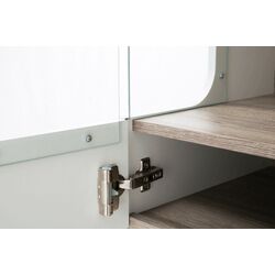 Витрина Tempo Kondela Lynatet Typ 01 Right (White High Gloss/Dark Sonoma Oak) Thumb