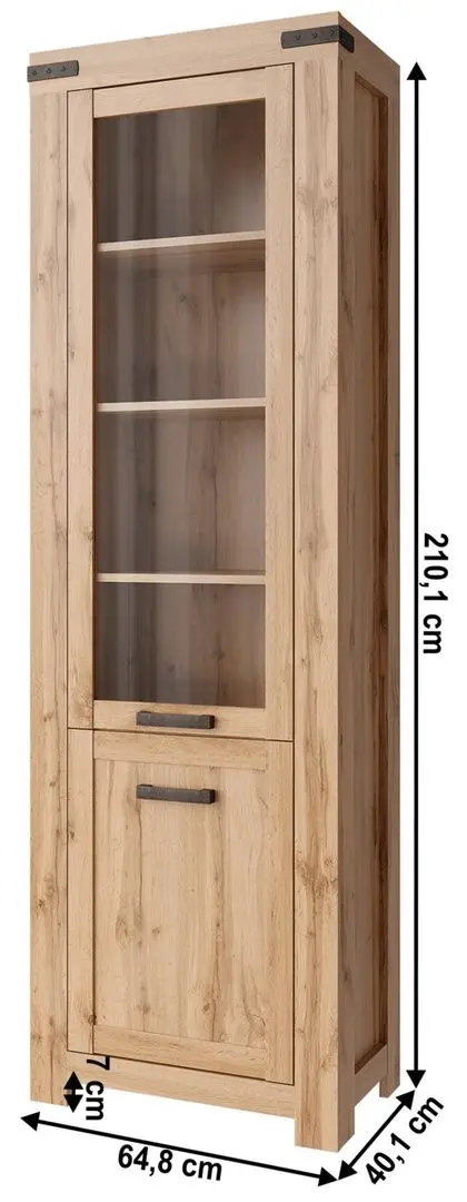 Vitrina Tempo Kondela Moratiz 1D1W (Wotan Oak)