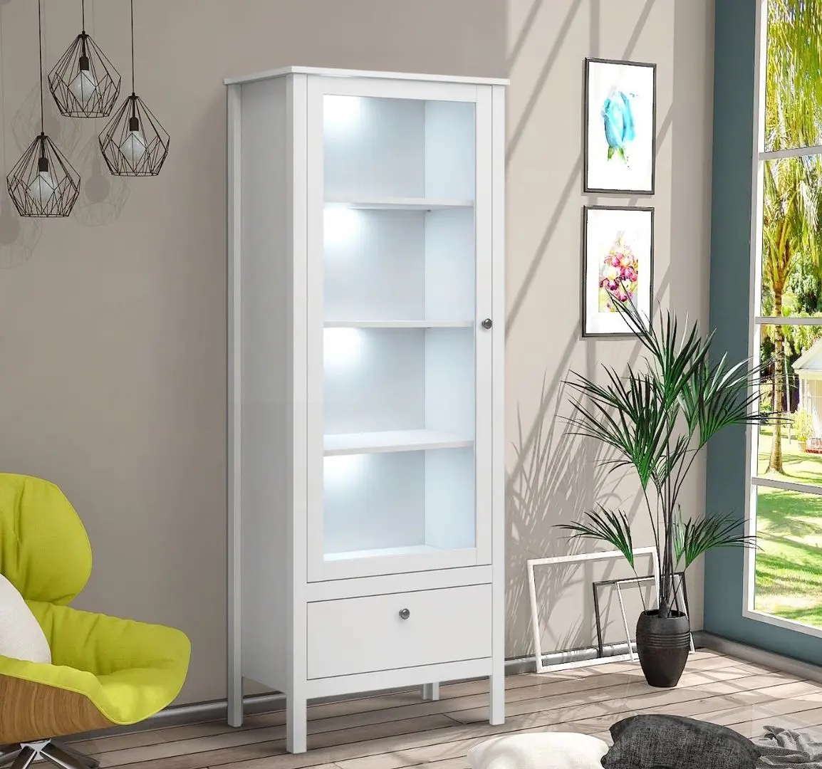 Vitrina Tempo Kondela Olje 1W1S (White)