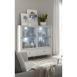 Vitrina Tempo Kondela Olje 2W2S (White)