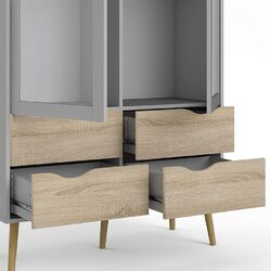 Витрина Tempo Kondela Oslo 75462 (Sonoma Oak/White) Thumb