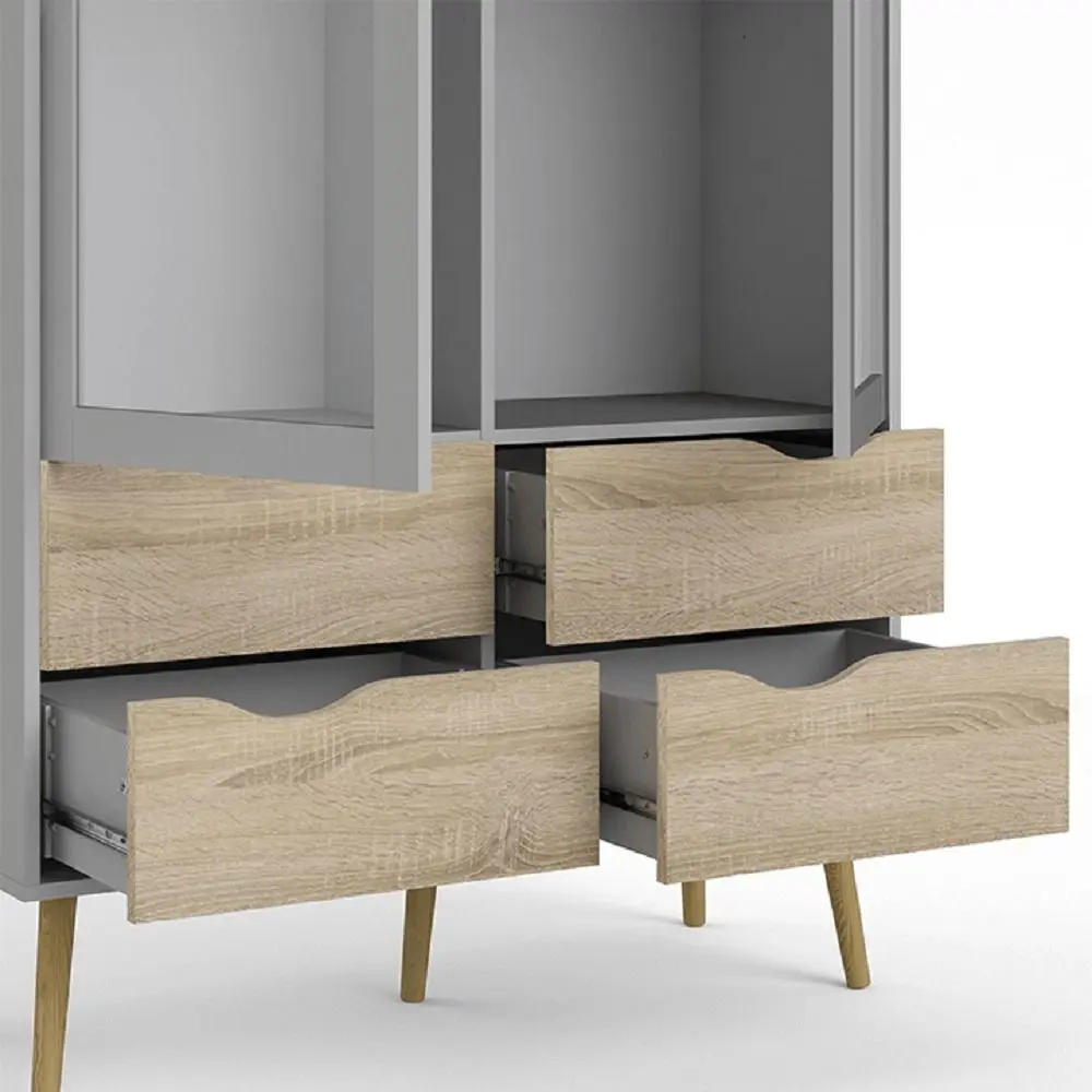 Витрина Tempo Kondela Oslo 75462 (Sonoma Oak/White)