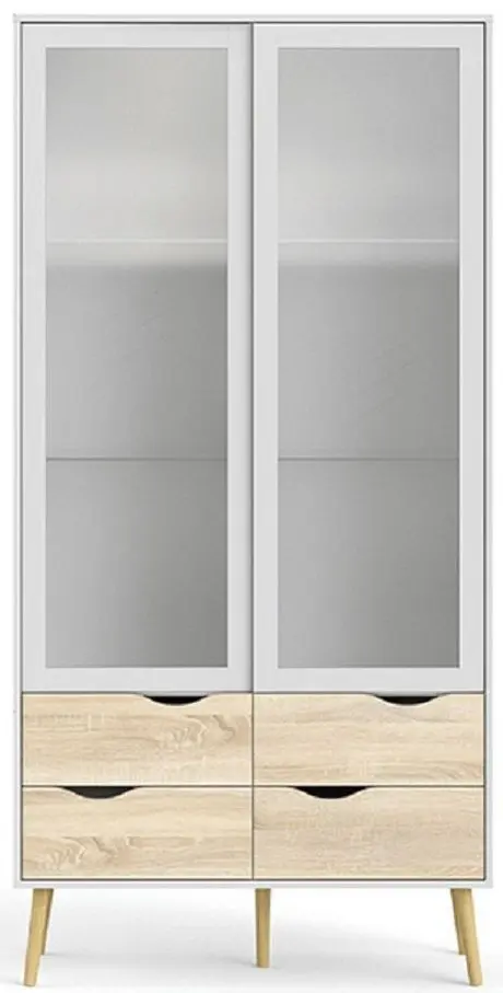 Витрина Tempo Kondela Oslo 75462 (Sonoma Oak/White)