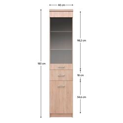 Пенал-витрина Tempo Kondela Topty Typ 32 1D1W1S (Sonoma Oak) Thumb