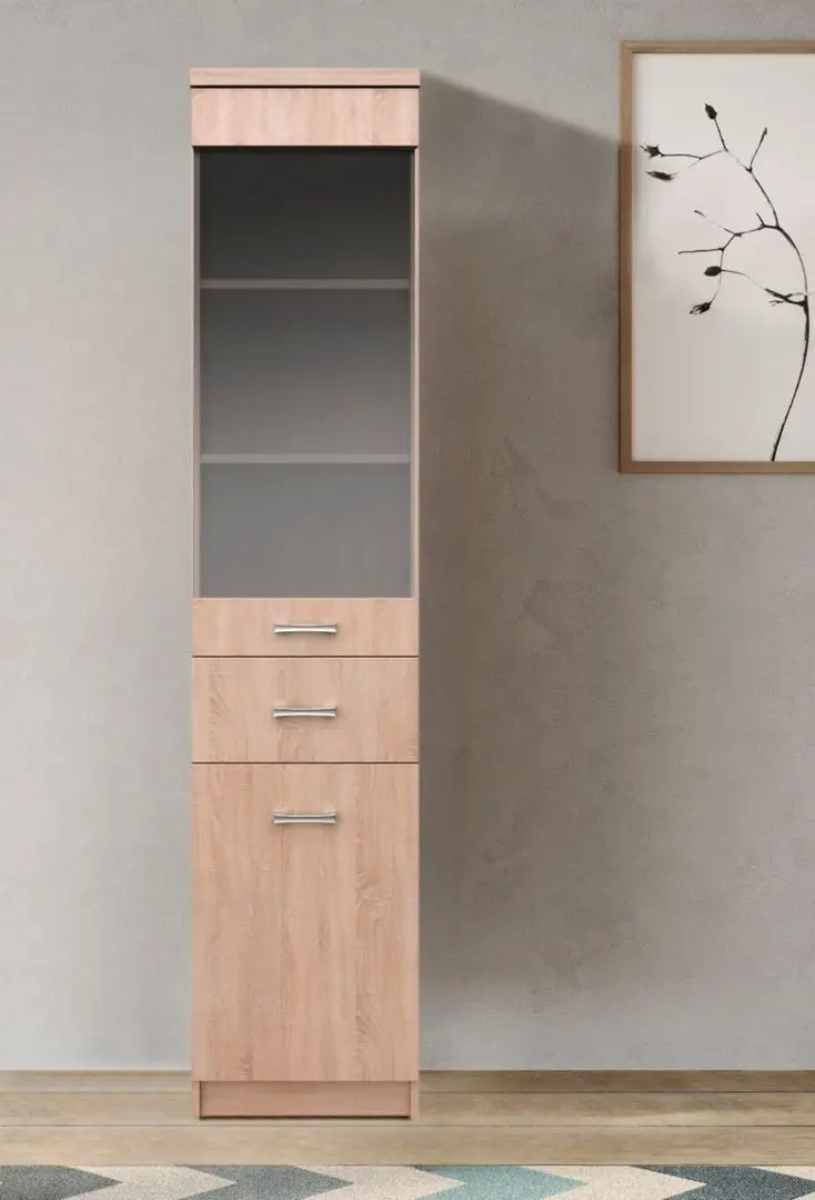 Пенал-витрина Tempo Kondela Topty Typ 32 1D1W1S (Sonoma Oak)