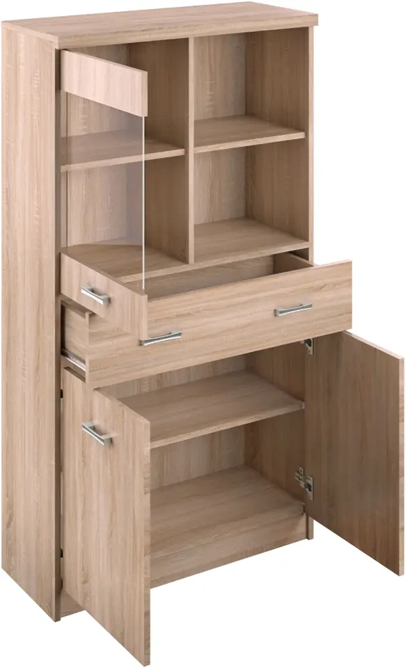 Витрина Tempo Kondela Topty Typ 34 2D1W1S (Sonoma Oak)