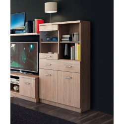 Vitrina Tempo Kondela Topty Typ 34 2D1W1S (Sonoma Oak)