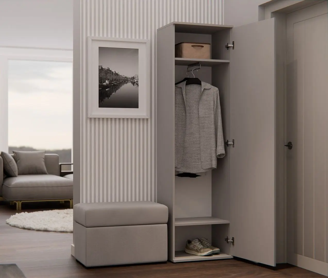 Пенал TopEshop Duo с зеркалом (Clay)