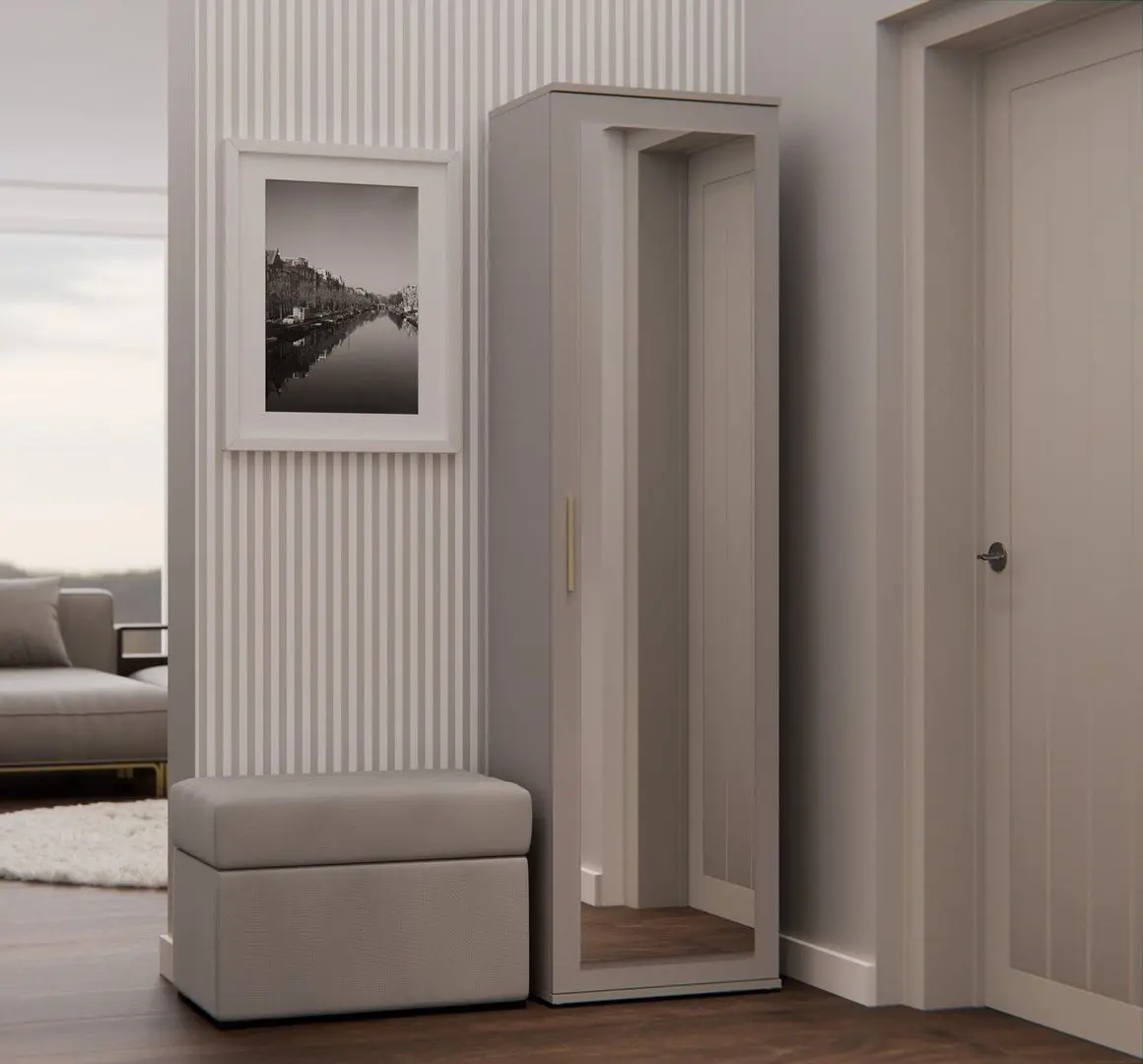 Пенал TopEshop Duo с зеркалом (Clay)