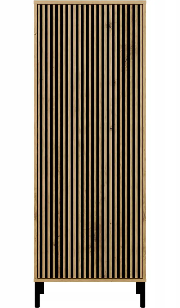 Vitrina TopEshop Kamaro 1DD Slim (Artisan Oak/Black)