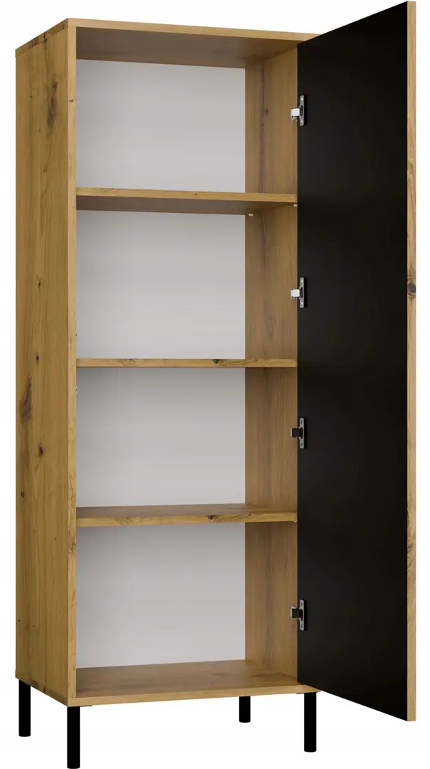 Vitrina TopEshop Kamaro 1DD Slim (Artisan Oak/Black)