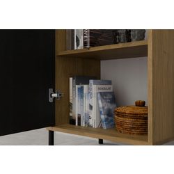 Vitrina TopEshop Kamaro 1DD Slim (Artisan Oak/Black) Thumb