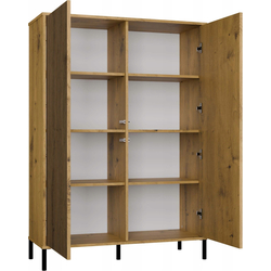 Vitrina TopEshop Kamaro 2DD Slim/Smooth (Artisan Oak/Black) Thumb