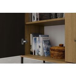 Vitrina TopEshop Kamaro 2DD Slim/Smooth (Artisan Oak/Black) Thumb