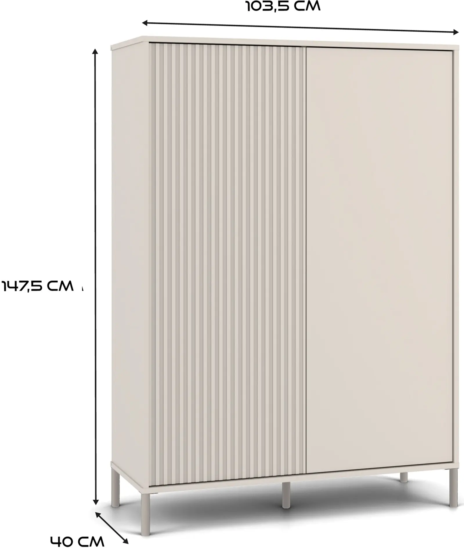 Vitrina TopEshop Kamaro 2DD Slim/Smooth (Cashmere)