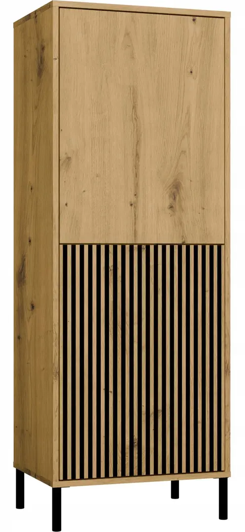 Vitrina TopEshop Kamaro 2DK Slim/Smooth (Artisan Oak/Black)