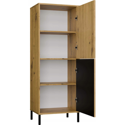 Vitrina TopEshop Kamaro 2DK Slim/Smooth (Artisan Oak/Black) Thumb