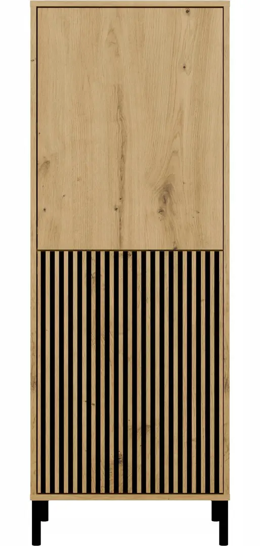 Vitrina TopEshop Kamaro 2DK Slim/Smooth (Artisan Oak/Black)