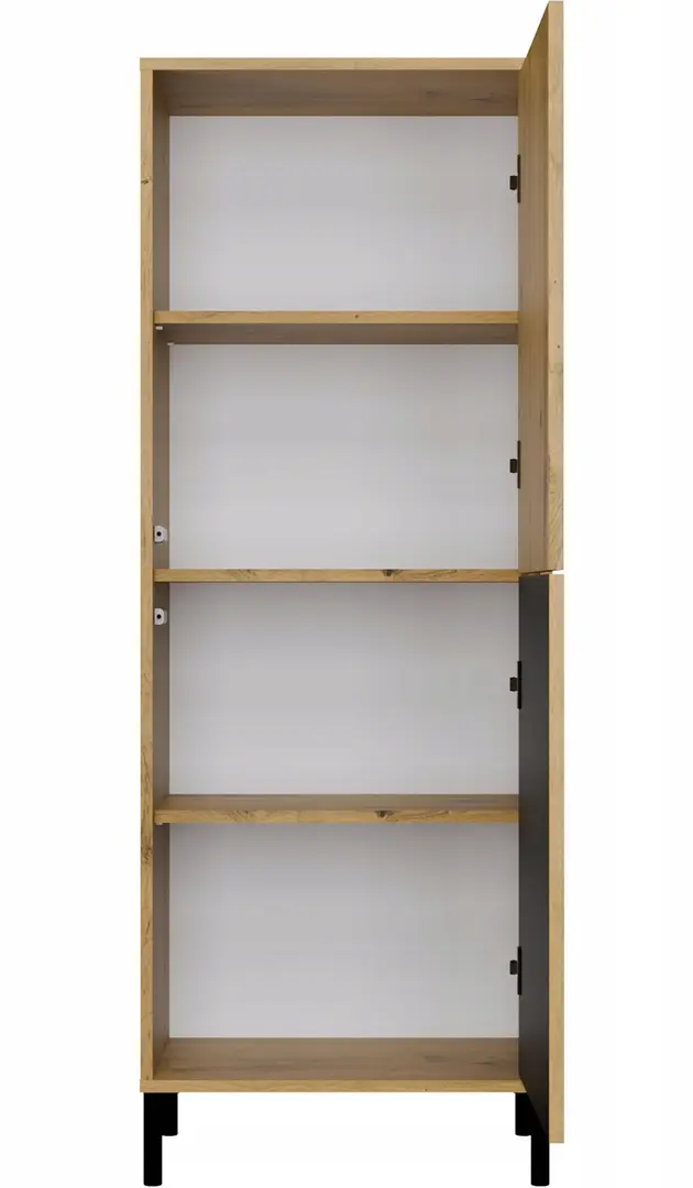 Vitrina TopEshop Kamaro 2DK Slim/Smooth (Artisan Oak/Black)