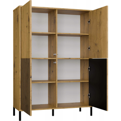 Витрина TopEshop Kamaro 4DK Slim/Smooth (Artisan Oak/Black) Thumb