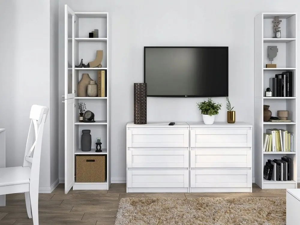 Пенал-витрина TopEshop Pafos 1D (White)