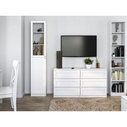 Пенал-витрина TopEshop Pafos 1D (White) Thumb