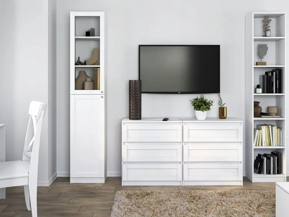 Пенал-витрина TopEshop Pafos 1D (White)