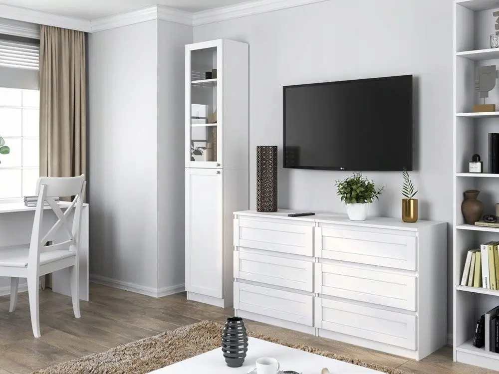 Пенал-витрина TopEshop Pafos 1D (White)