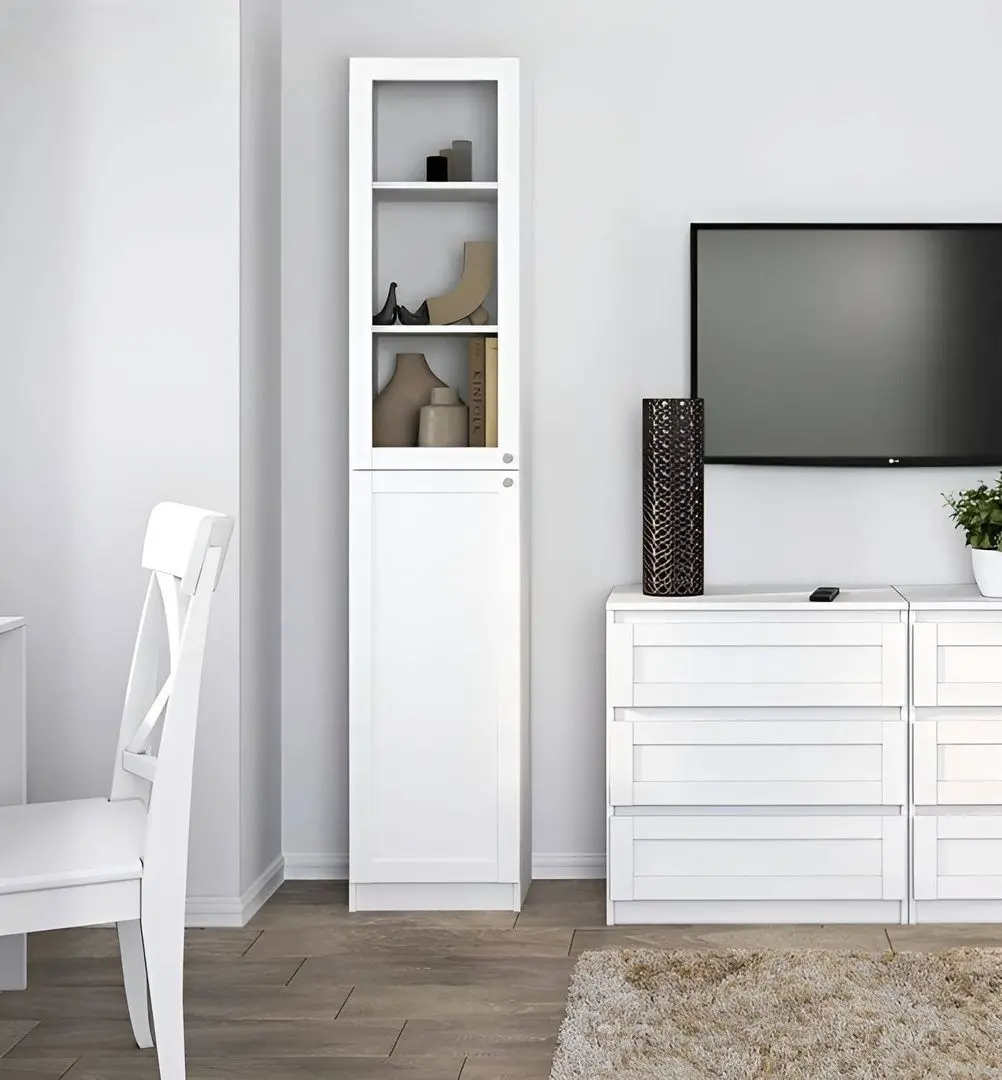 Пенал-витрина TopEshop Pafos 1D (White)