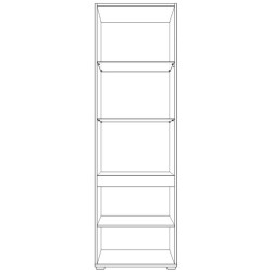 Vitrina Yasen Bodena 1D1DS (Cashmere/White) Thumb