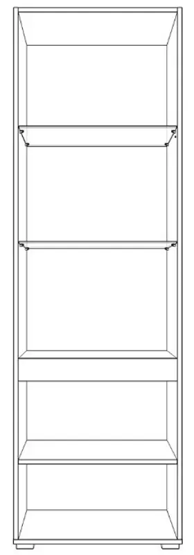 Vitrina Yasen Bodena 1D1DS (Cashmere/White)