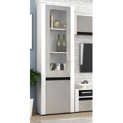 Vitrina Yasen Bodena 1D1DS (Nymphaea Alba/Oxide Light/Black)