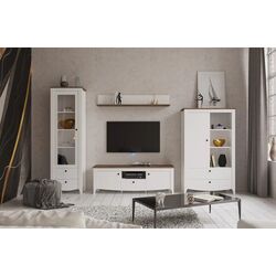 Vitrina Yasen Karina REG1W2S (Nymphea Alba/Sonoma Oak Truffle) Thumb