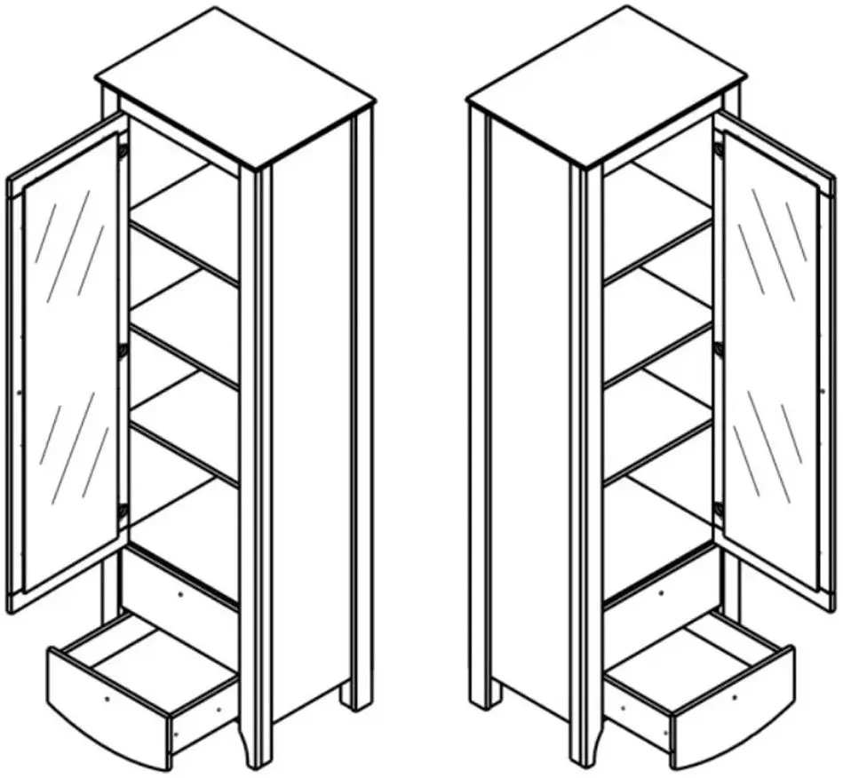 Vitrina Yasen Karina REG1W2S (Nymphea Alba/Sonoma Oak Truffle)