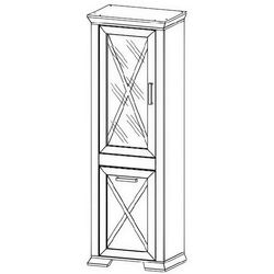 Vitrina Yasen Marsel REG 1D1W (Snow Ash/Sonoma Oak Truffle) Thumb