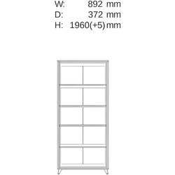 Vitrina Yasen Tina 2DS (Cashmere/Black) Thumb