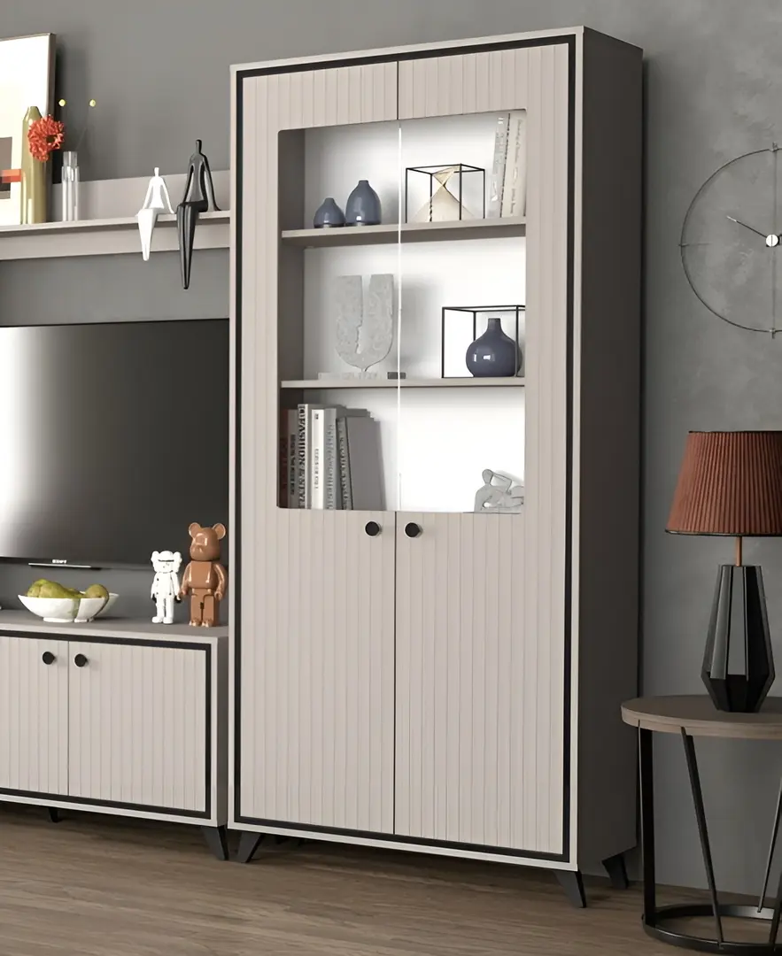 Vitrina Yasen Tina 2DS (Cashmere/Black)