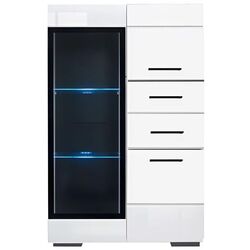 Vitrina Yasen Vusher REG 1W2D2S L/P (Nymphea Alba/White Gloss) Thumb