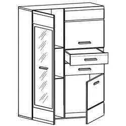 Vitrina Yasen Vusher REG 1W2D2S L/P (Nymphea Alba/White Gloss) Thumb