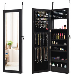 Dulap-oglinda pentru bijuterii Costway JV10820BK (Black) Thumb