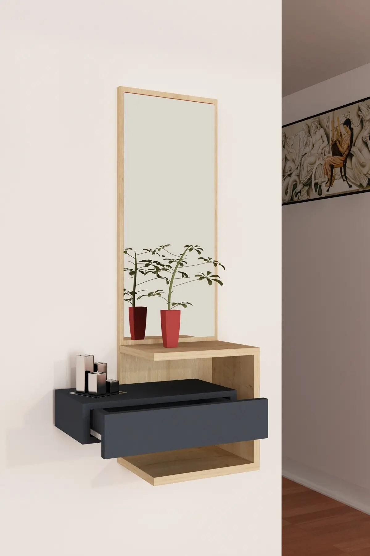 Oglinda Mirage Meble Stella (Oak/Anthracite)