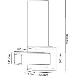 Oglinda Mirage Meble Stella (Oak/Anthracite) Thumb