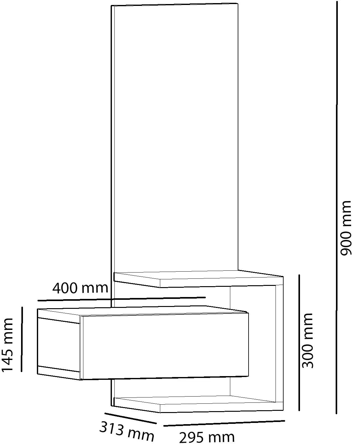 Oglinda Mirage Meble Stella (Oak/Anthracite)