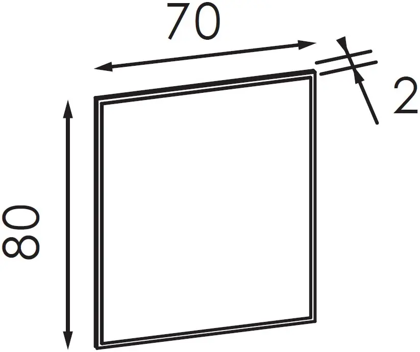 Oglinda Modern Karolina 70cm (Craft Oak White)