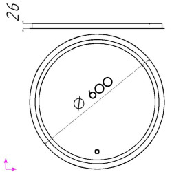 Oglinda Bayro Elipso LED Touch 600x600 Thumb