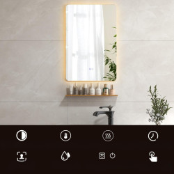 Oglinda cu raft  Costway BA8214DE 70x50 Thumb