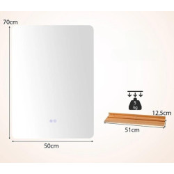 Oglinda cu raft  Costway BA8214DE 70x50 Thumb