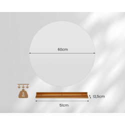 Зеркало c полкой Costway BA8215DE 60x60 Thumb